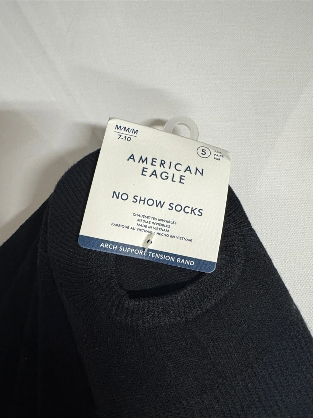 Black No Show Socks Mens American Eagle Medium 5 Pack